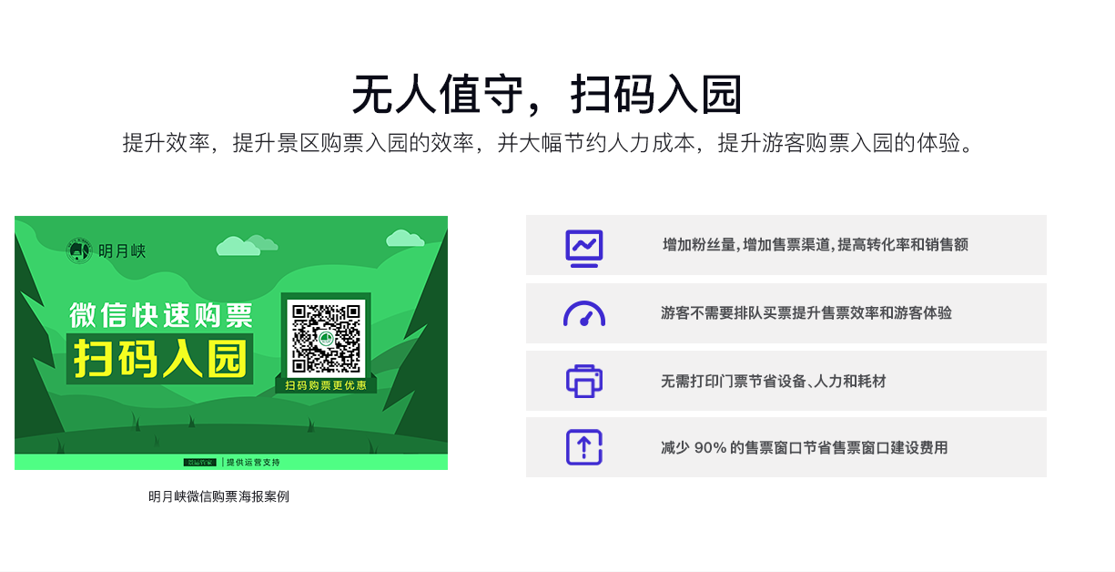 無人值守，掃碼入園